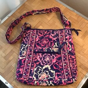 Vera Bradley Pink and Purple Floral Crossbody Bag
